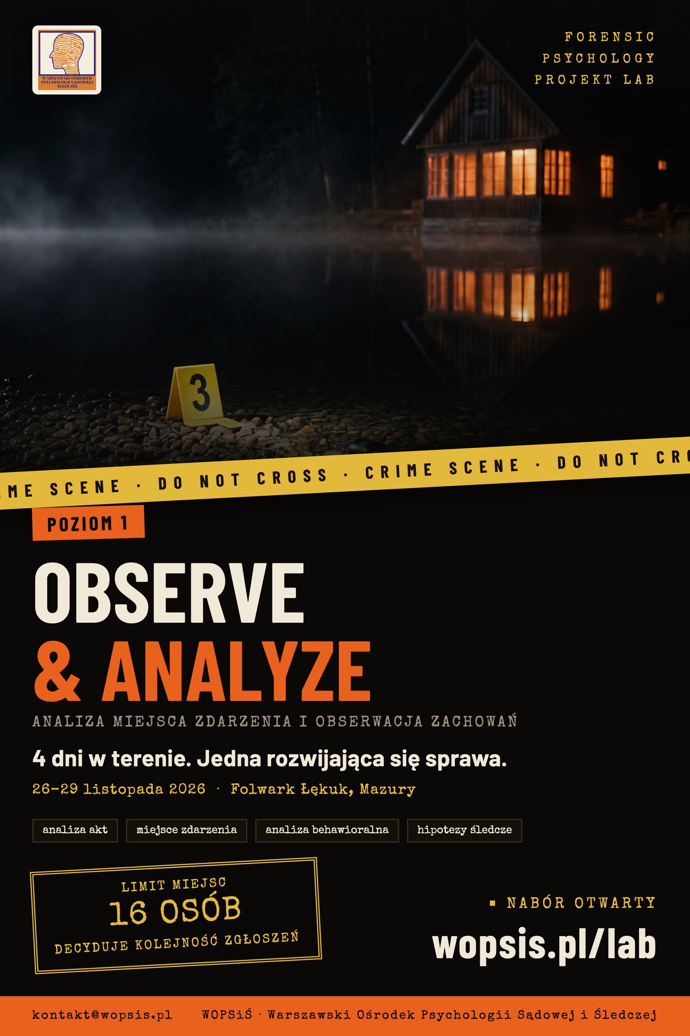 Plakat POZIOM 1 — OBSERVE & ANALYZE