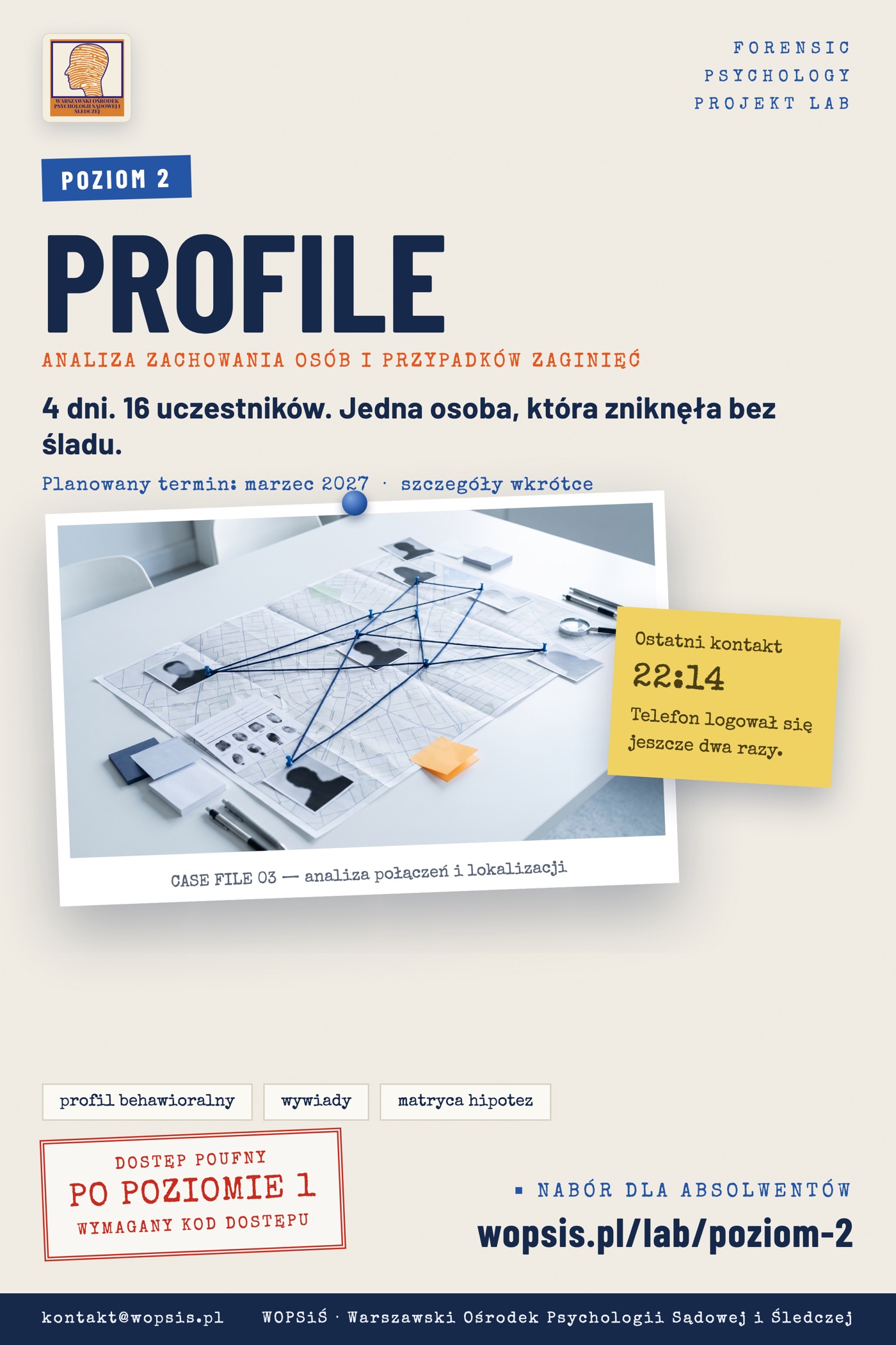 Plakat POZIOM 2 — PROFILE